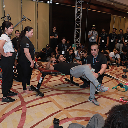Classic Fitness Academy students during a practical session